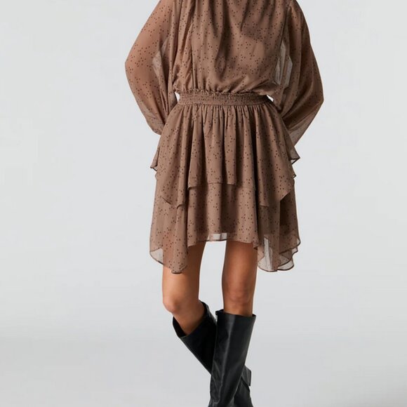 Forever 21 Chivon Assymetrical Hem Contemporary Dress - Picture 3 of 8